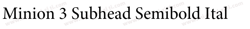 Minion 3 Subhead Semibold Italic字体转换